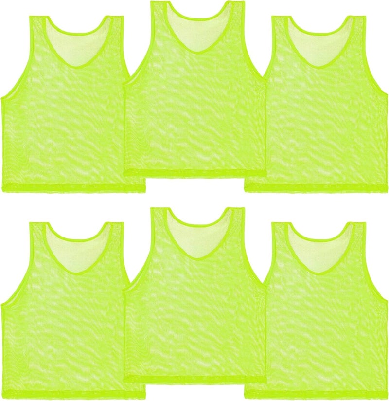 Rainflow Pinnies Soccer Pennies - Set of 6 Team Practice Jersey for Youth Teen Adult,Pennies for Sports,Scrimmage Vest - Image 1